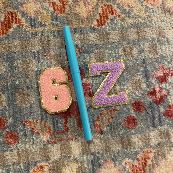 Pink varsity numbers and purple varsity letters!! - Picture 2 of 2